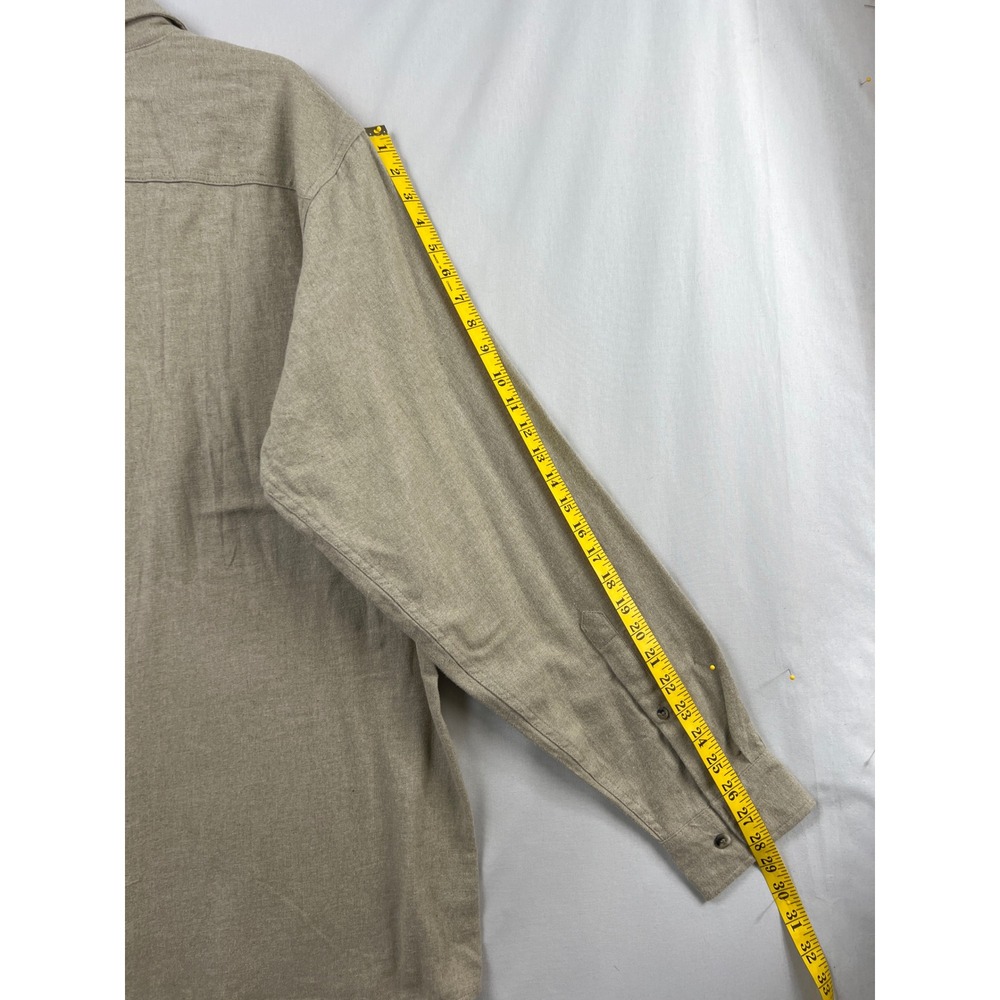 RedHead Button Down Shirt Mens XLT Tan Long Sleeve Cotton Flannel Tall NWT - Picture 8 of 9